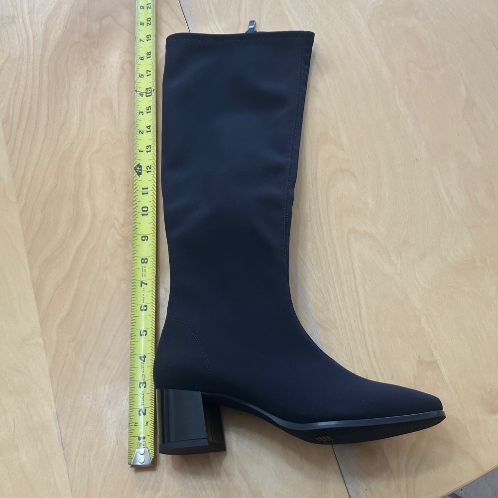Onex Black Stretch Over-the-Knee Block Heel‎ Boots